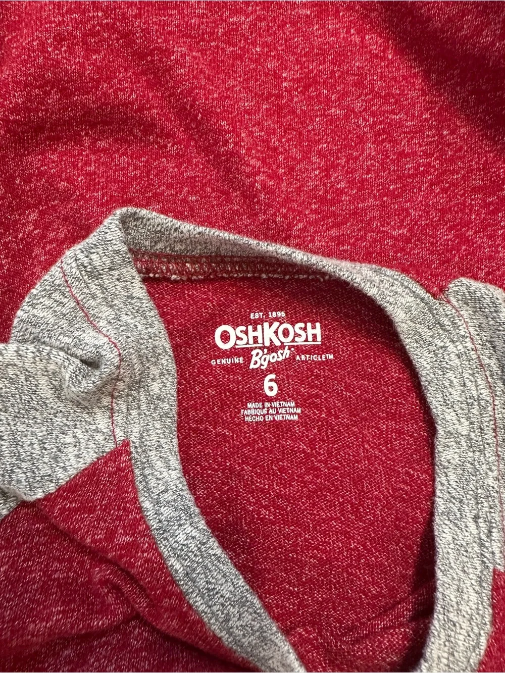 OshKosh B'gosh Red Heather Colorblock Crewneck Sweater